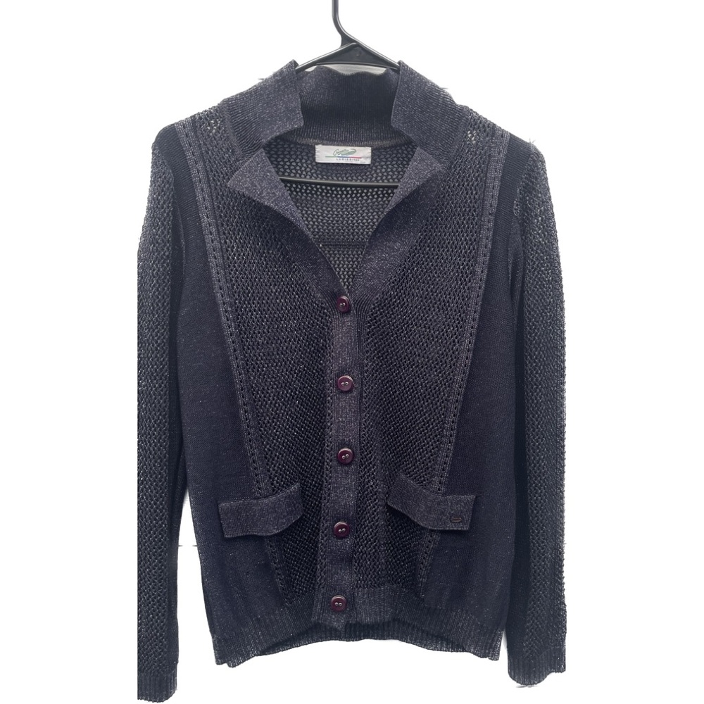 Crocodile 100 ladies knitted cardigan button down size small